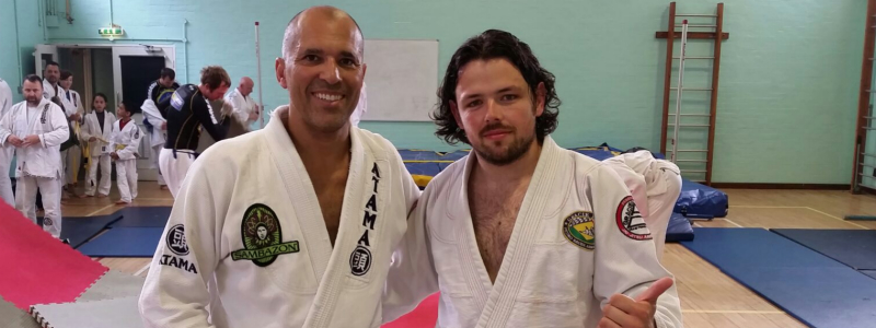 Robin French with Mestre Royce Gracie - July 2014