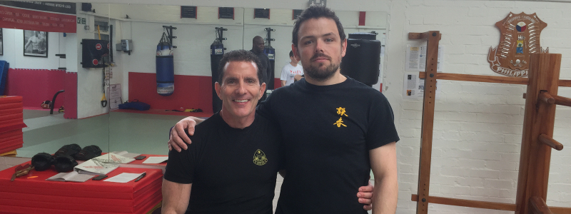 Robin French with Sifu Jim Brault - April 2016 Robin French with Sifu Jim Brault - April 2016