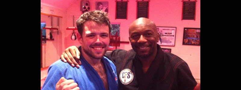 Robin French with David Onuma Robin French with David Onuma