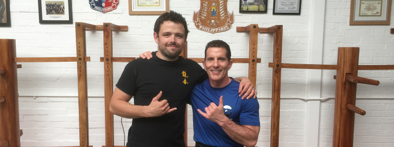 Robin French with Sifu Jim Brault - July 2016 Robin French with Sifu Jim Brault - July 2016