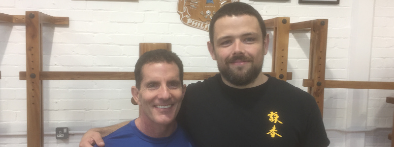 Robin French with Sifu Jim Brault - October 2016 Robin French with Sifu Jim Brault - October 2016