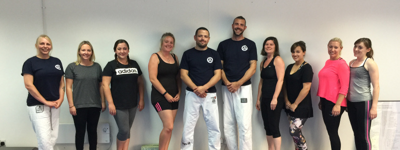 Robin French and Peter Squire at Women's Self Defence Workshop - August 2017