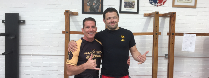 Robin French with Sifu Jim Brault - August 2017 Robin French with Sifu Jim Brault - August 2017